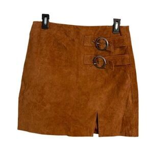 BLANK NYC Suede Leather Miniskirt
